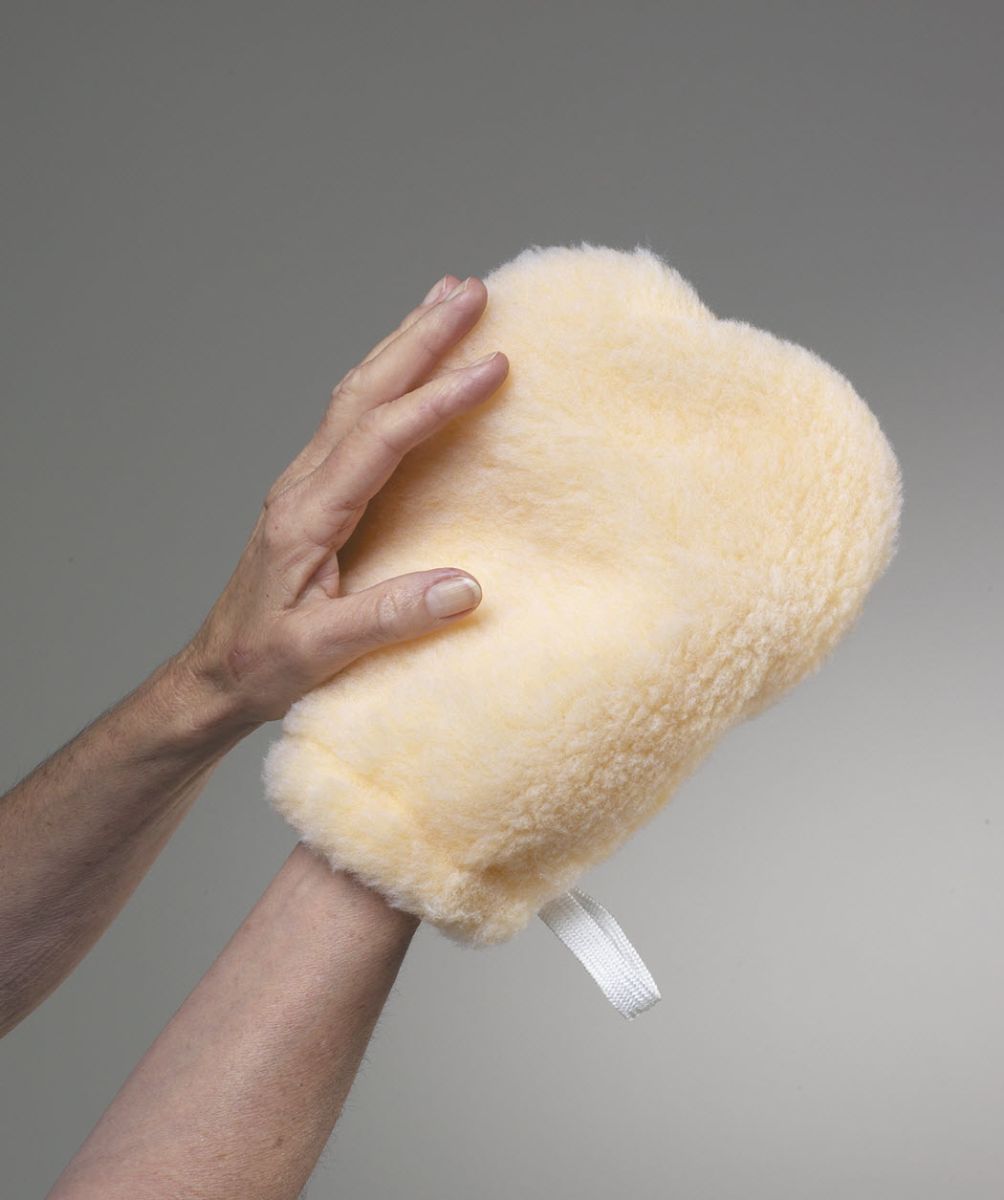 SkilCare Soft Plush Bath Mitt with Soap Pocket